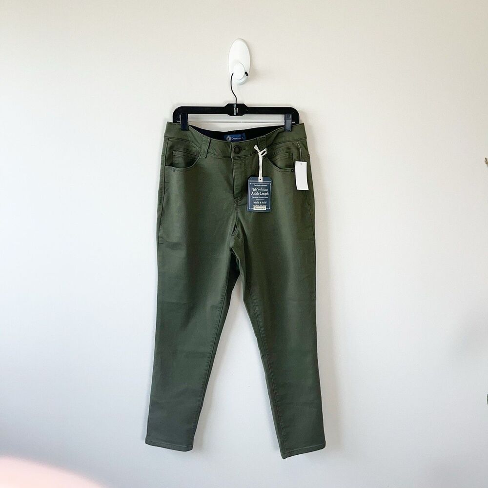 Democracy "Ab"solution Core Essential Ankle Jeans Green Women’s Size 14W NWT’s